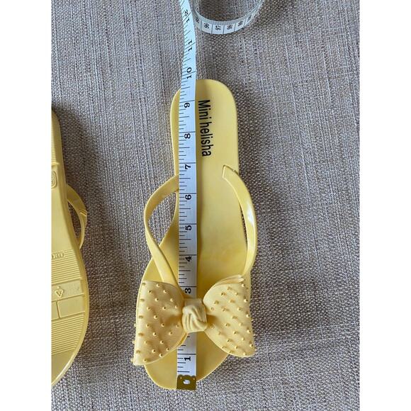 MINI HELISHA Bow Harmonic Flip Flops Sandals Gold US 8 - Picture 4 of 4